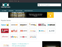 Tablet Screenshot of makemycoupon.com